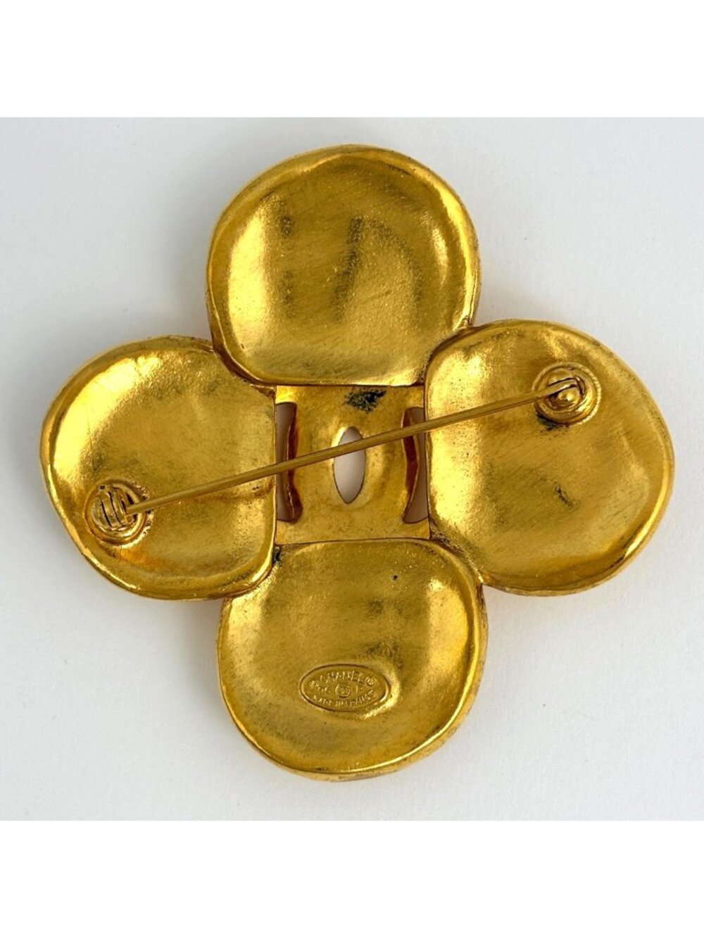 Chanel Brooch CC Logo Gold Plated
